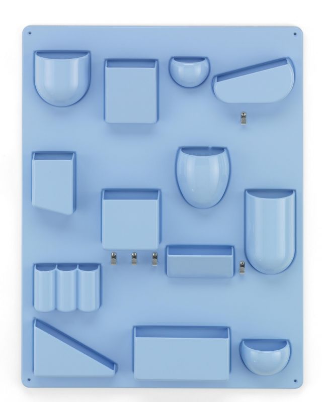 Uten.Silo RE II Horizontblau von Vitra: Wandorganizer mit Fächern und Haken für Büro und Zuhause.